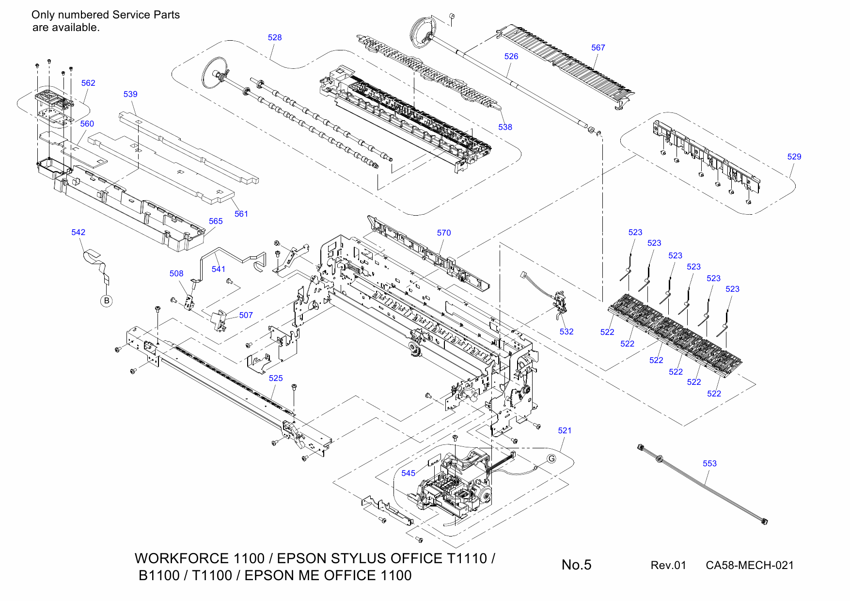 EPSON StylusOffice T1110 T1100 B1100 MEOffice-1100 Parts Manual-6 EPSON StylusOffice T1110 T1100 B1100 MEOffice-1100 Parts Manual-6
